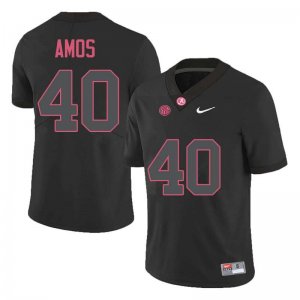 NCAA Men's Alabama Crimson Tide #40 Giles Amos Stitched College Nike Authentic Black Football Jersey VH17D03WU